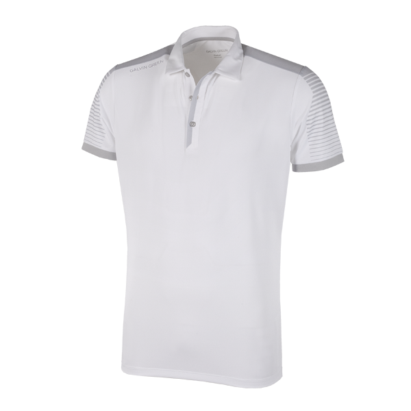 Galvin Green Marcus V8+ Mens Golf Polo - White/Grey