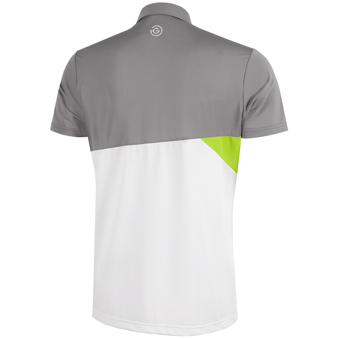 Galvin Green Mick V8+ Golf Polo Shirt - Sharkskin/Lime/White