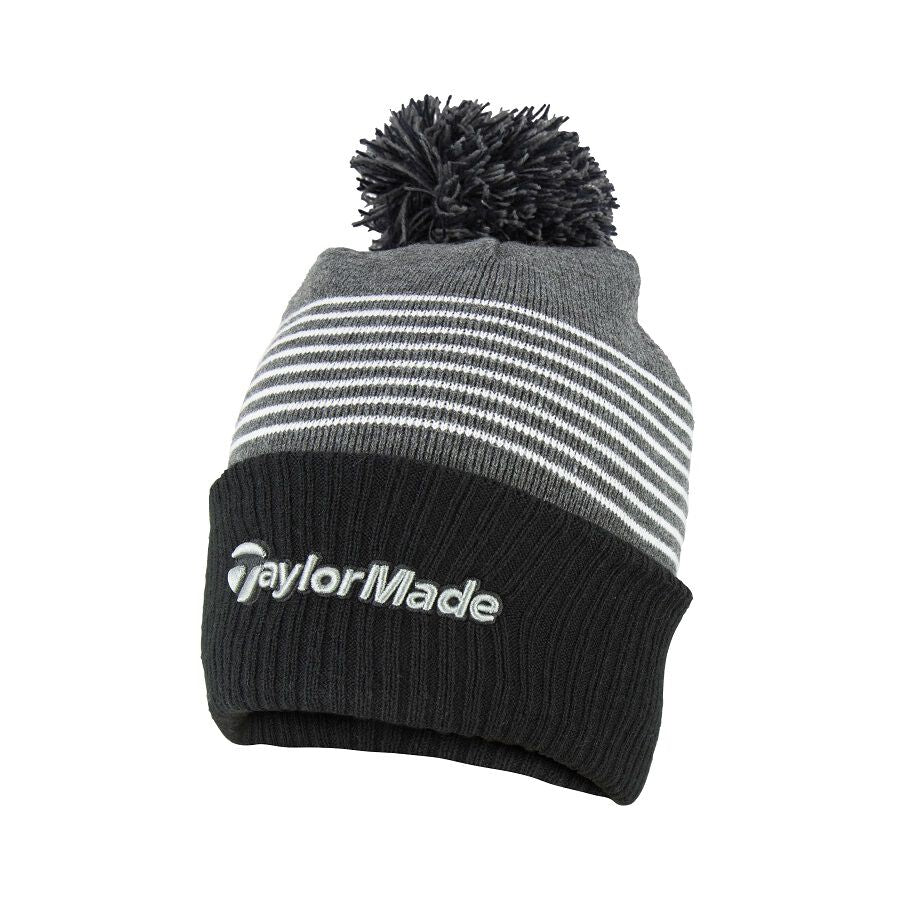Taylormade Golf Bobble Beanie - Black/Grey/White