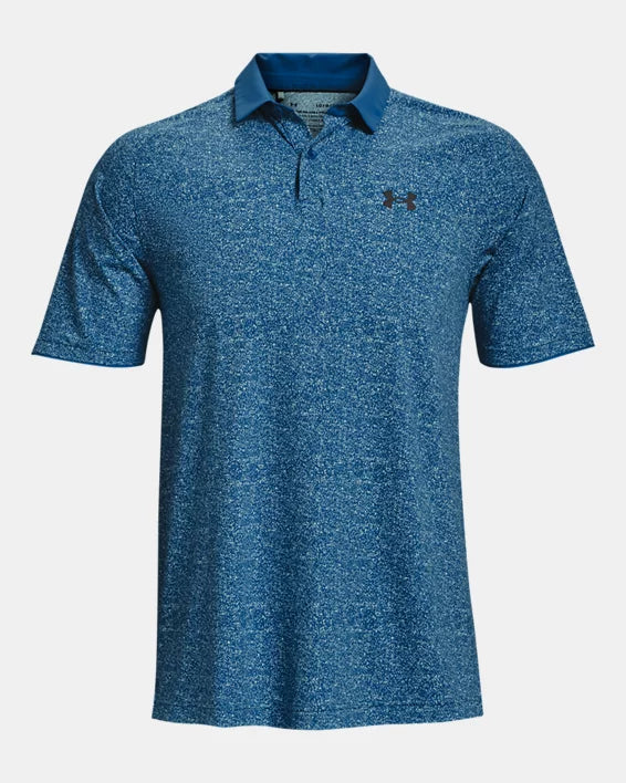 Under Armour Iso Chill Polo Golf Shirt - Cruise Blue / Jet Grey