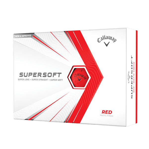 Callaway Supersoft 2021 Golf Balls - Matte Red