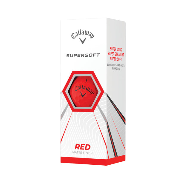 Callaway Supersoft 2021 Golf Balls - Matte Red