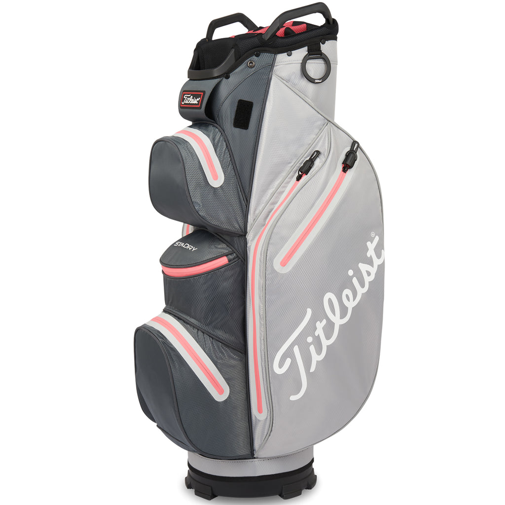 Titleist Stadry 14 Golf Cart Bag - Charcoal/Grey/Coral