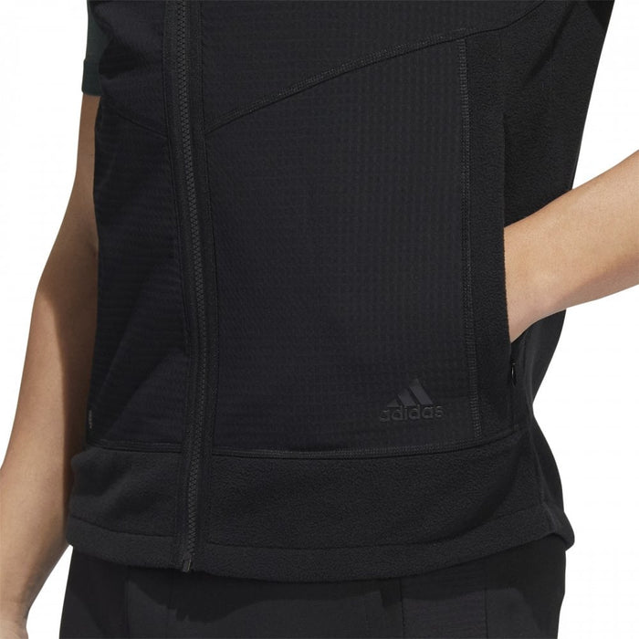 adidas Statement Full-Zip Hooded Golf Vest - Black