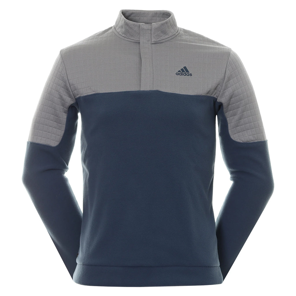 adidas DWR Colourblock 1/4-Zip Golf Sweater - Grey/Navy