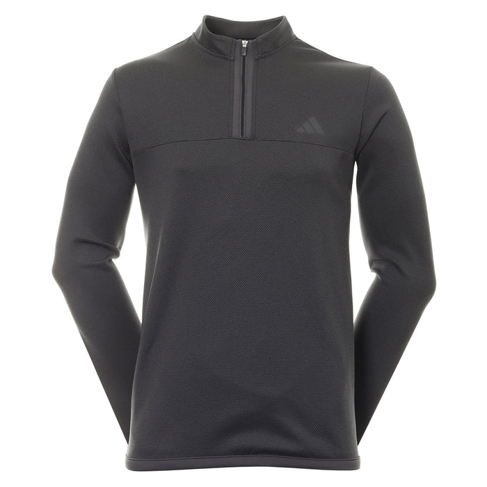 adidas Microdot 1/4 Zip Golf Pullover - Black/White