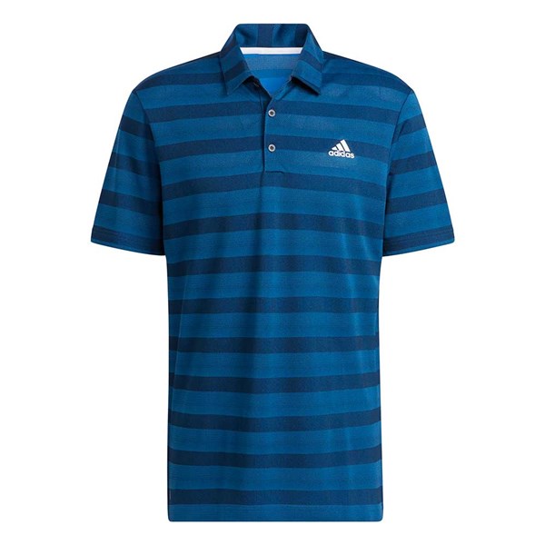 adidas 2 Colour Stripe Primegreen Golf Polo Shirt - Navy