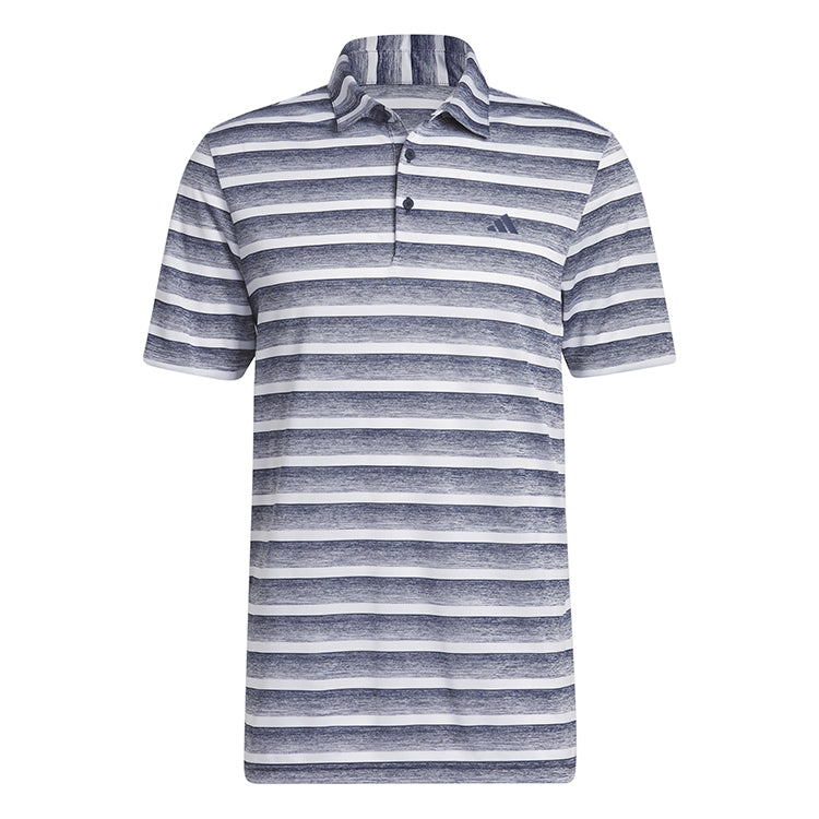 adidas Colour Stripe LC Golf Polo Shirt - Navy/White