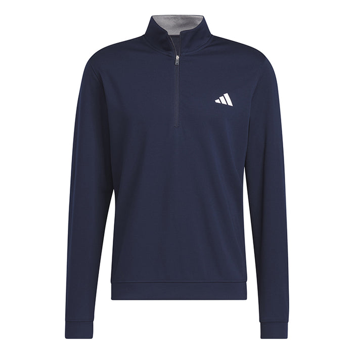 adidas Elevated 1/4 Zip Golf Pullover - Navy