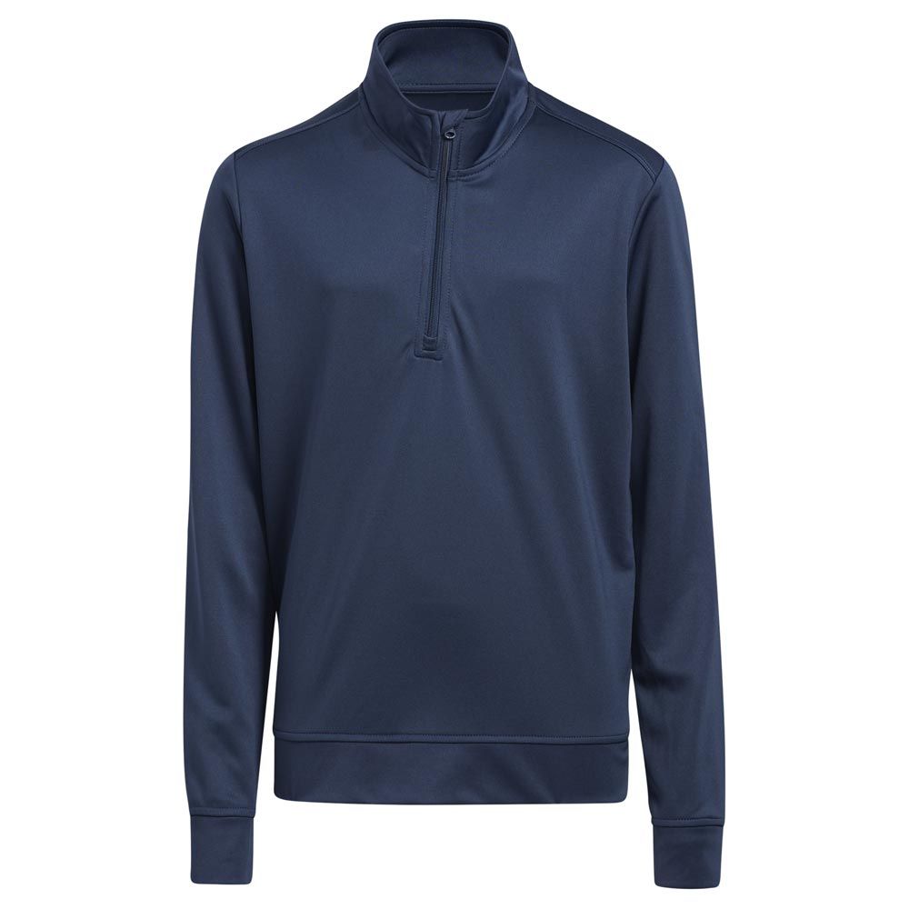 adidas Boys Heather Quarter-Zip Golf Sweatshirt - Navy