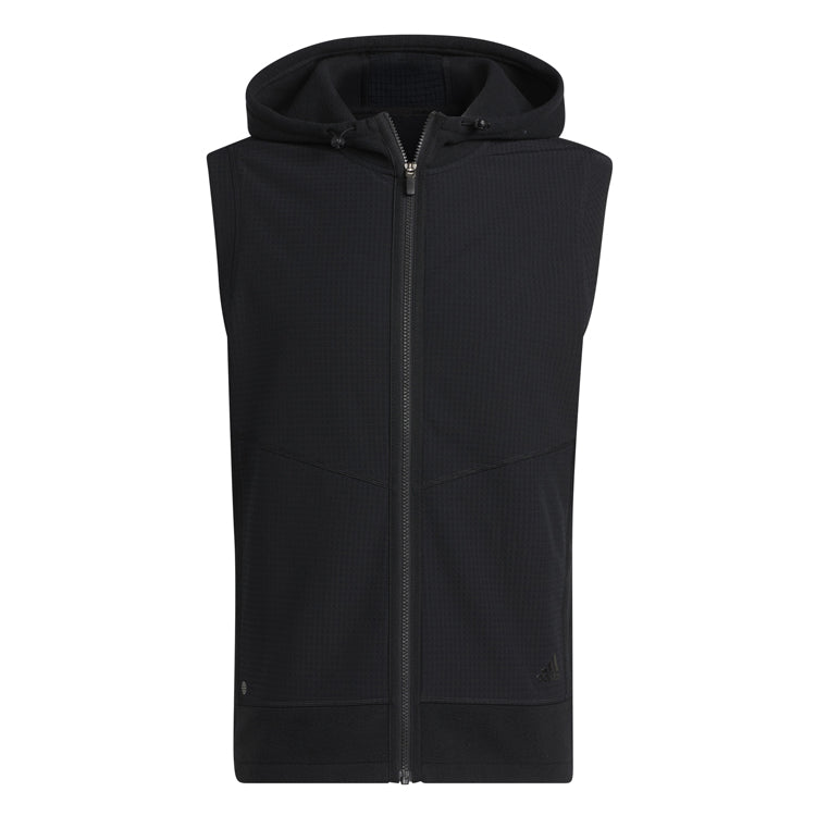 adidas Statement Full-Zip Hooded Golf Vest - Black