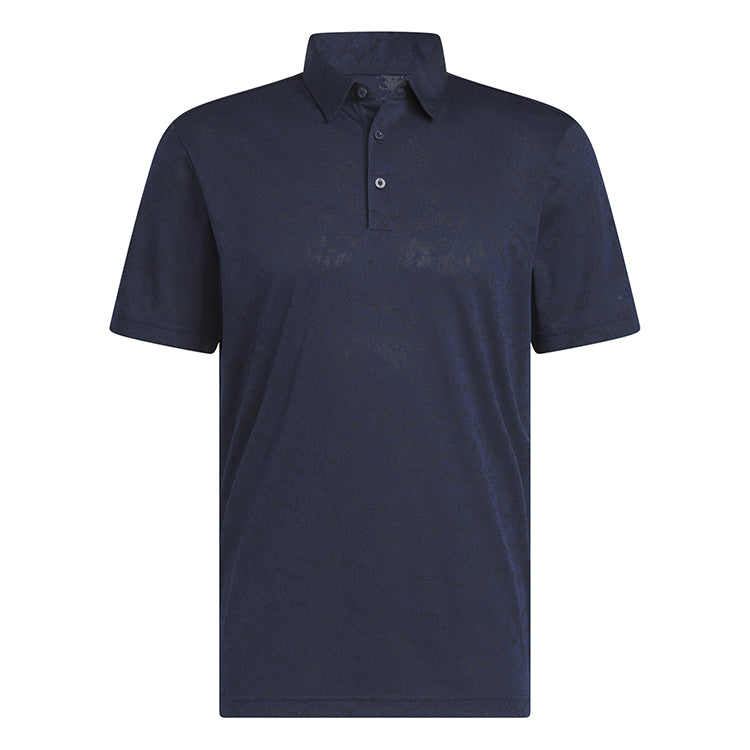 adidas Textured Golf Polo Shirt - Navy/Black