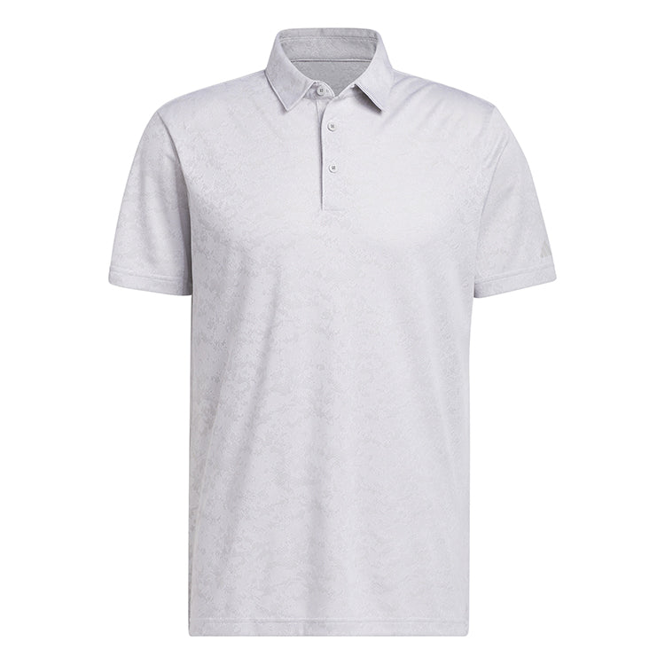 adidas Textured Golf Polo Shirt - White/Grey
