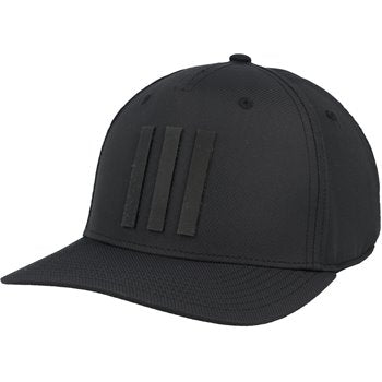 adidas 3-Stripe Tour Golf Cap - Black / Black