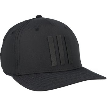 adidas 3-Stripe Tour Golf Cap - Black / Black