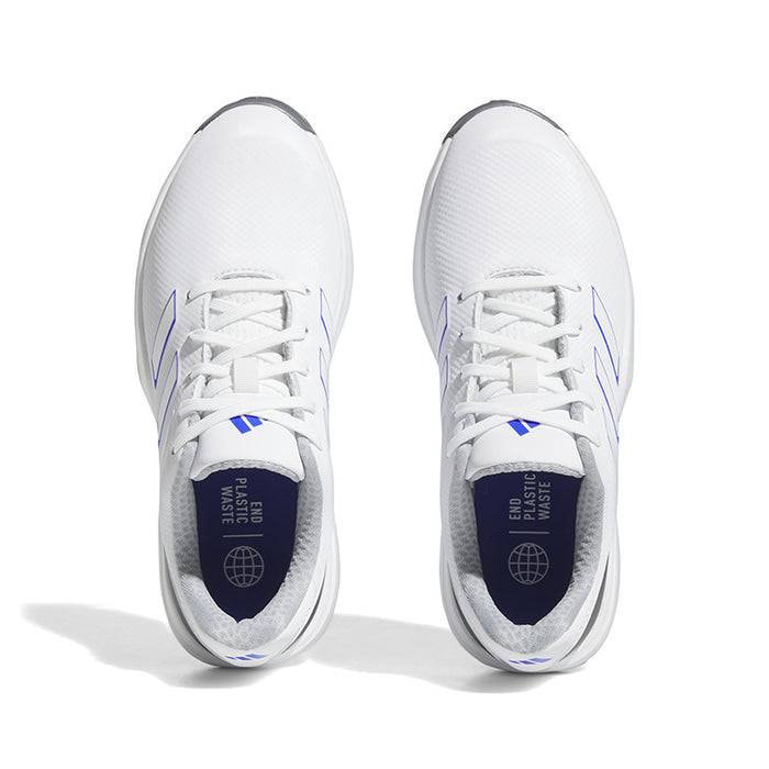 adidas ZG23 Junior Golf Shoes - White/Blue/Grey