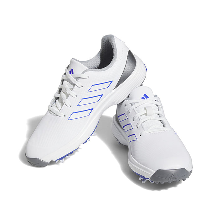 adidas ZG23 Junior Golf Shoes - White/Blue/Grey