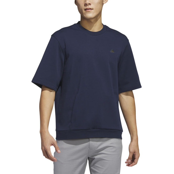 adidas Go To Short Sleeve Golf Sweatshirt - Collegiate Navy