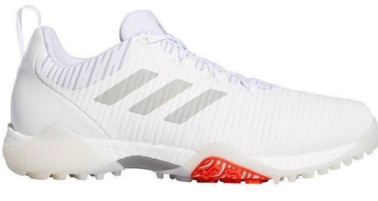 Adidas Code Chaos White/Red Golf Shoes - Right
