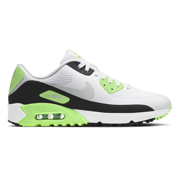 Nike Air Max 90 G Spikeless Mens Golf Shoes - White/Black/Green
