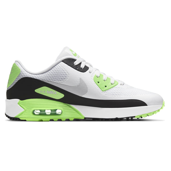 Nike Air Max 90 G Spikeless Mens Golf Shoes - White/Black/Green ...