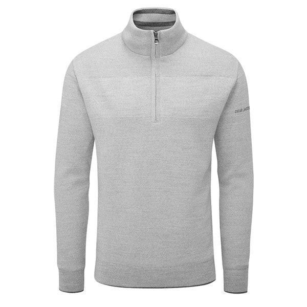 Oscar Jacobson Anders Golf Sweater - Grey