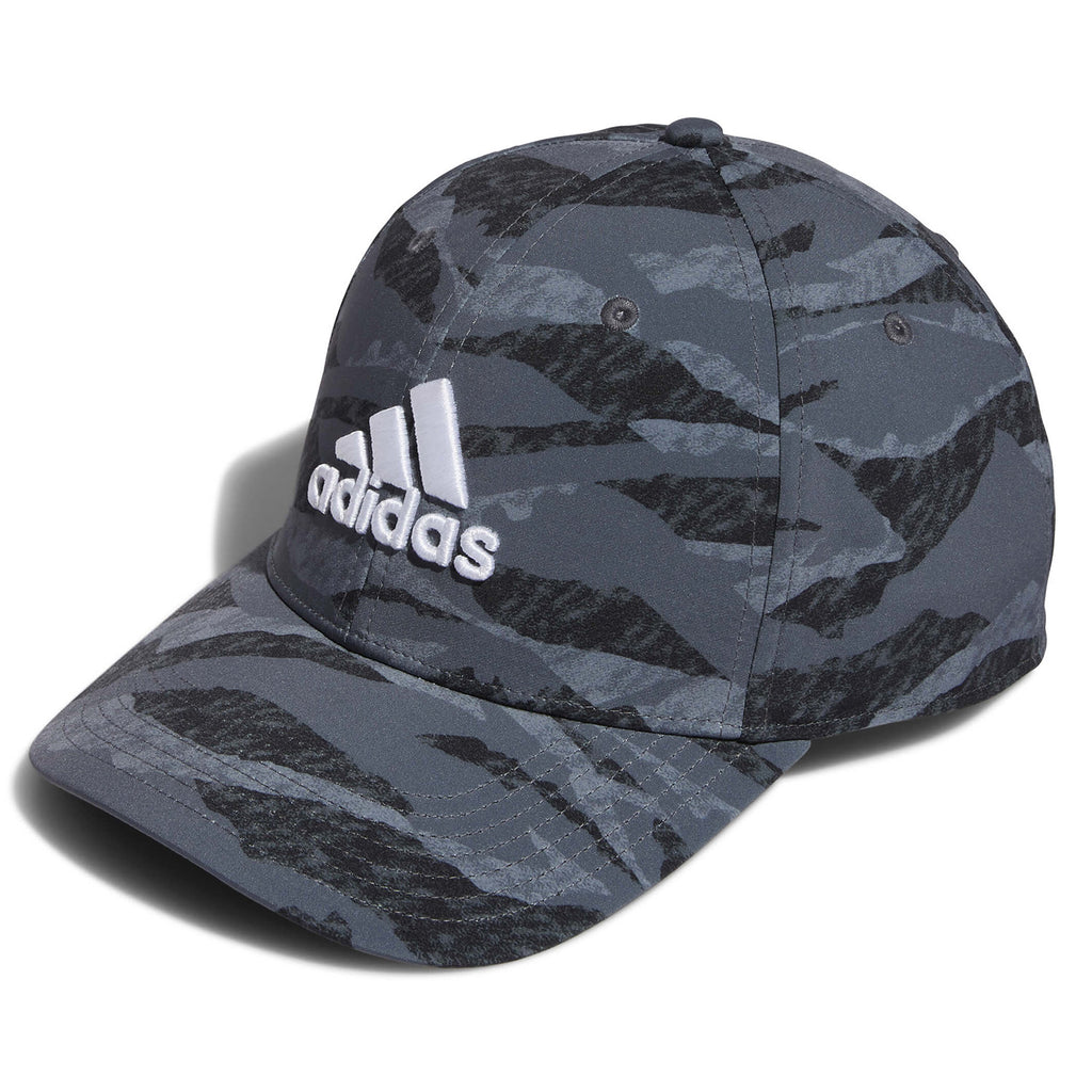 adidas Tour Print Golf Hat - Black Grey
