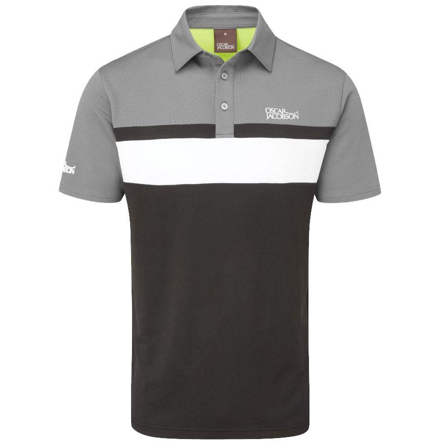 Oscar Jacobson Boston Golf T-Shirt - Black/White/Grey
