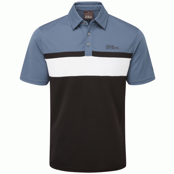Oscar Jacobson Boston Golf T-Shirt - Black/Blue