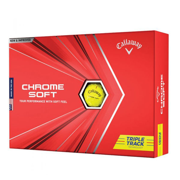 Callaway Chrome Soft Triple Track Golf Balls - Yellow