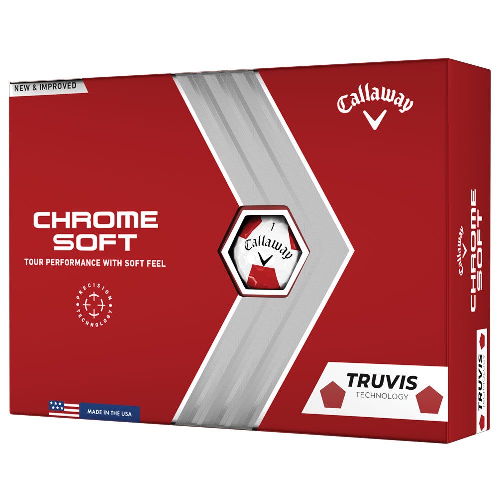 Callaway Chrome Soft Truvis Golf Balls - Red