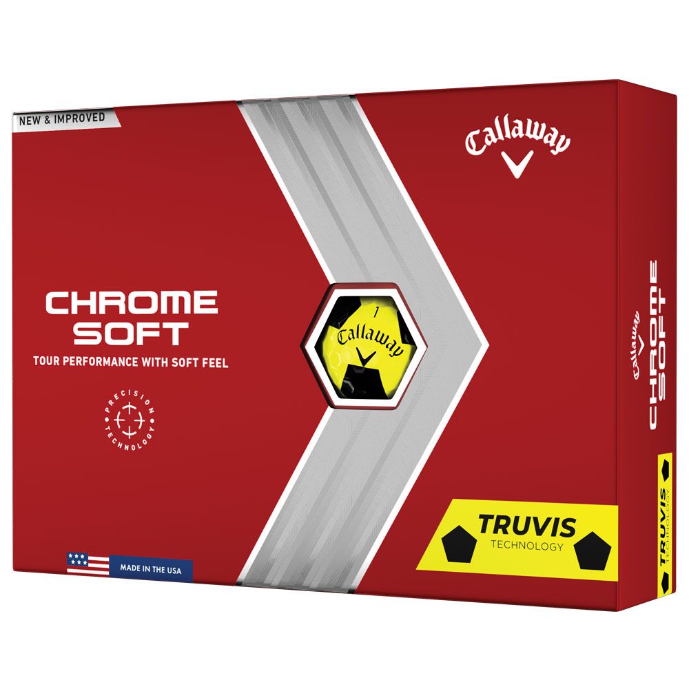 Callaway Chrome Soft Truvis Golf Balls - Yellow