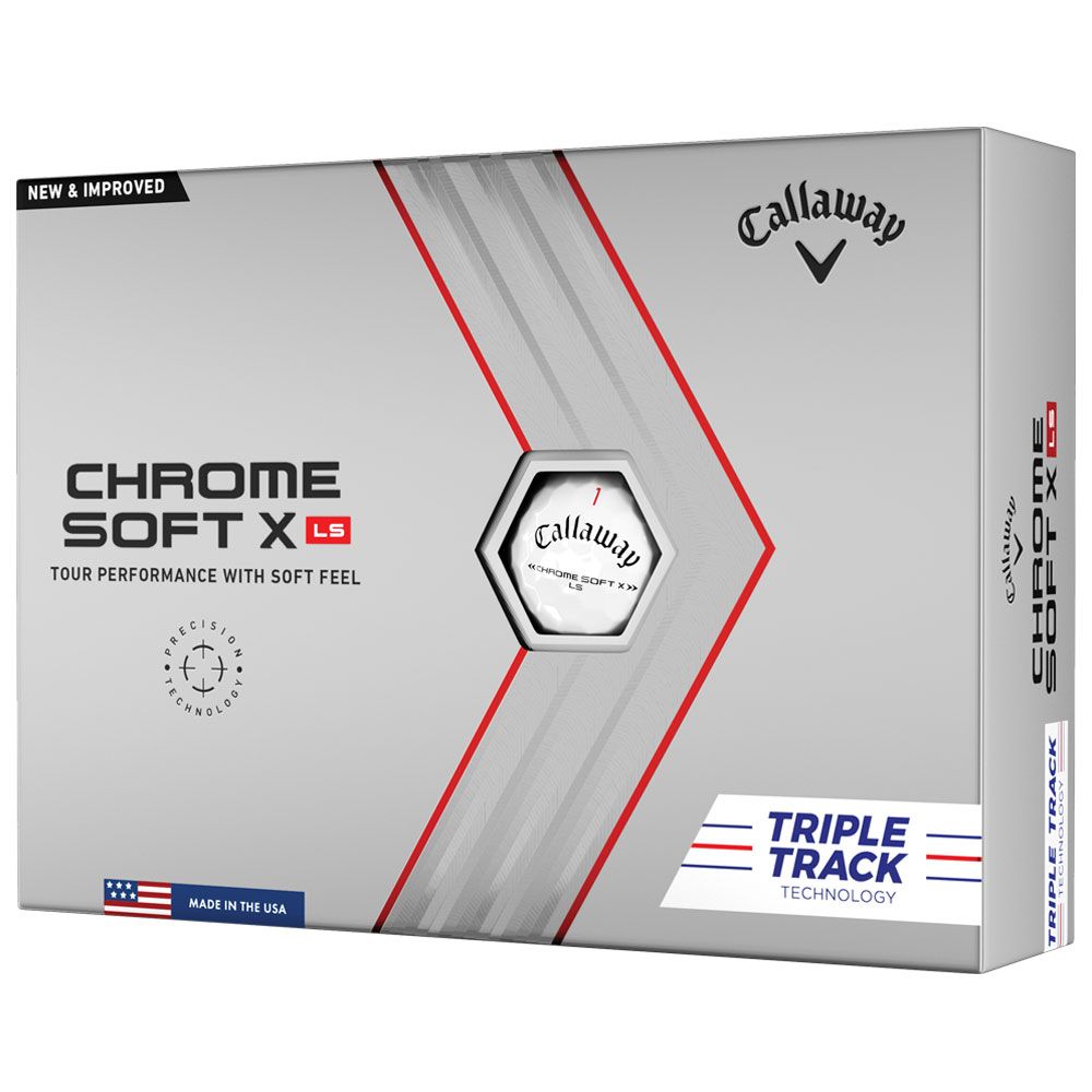 Callaway Chrome Soft X LS Triple Track 2022 Golf Balls - White
