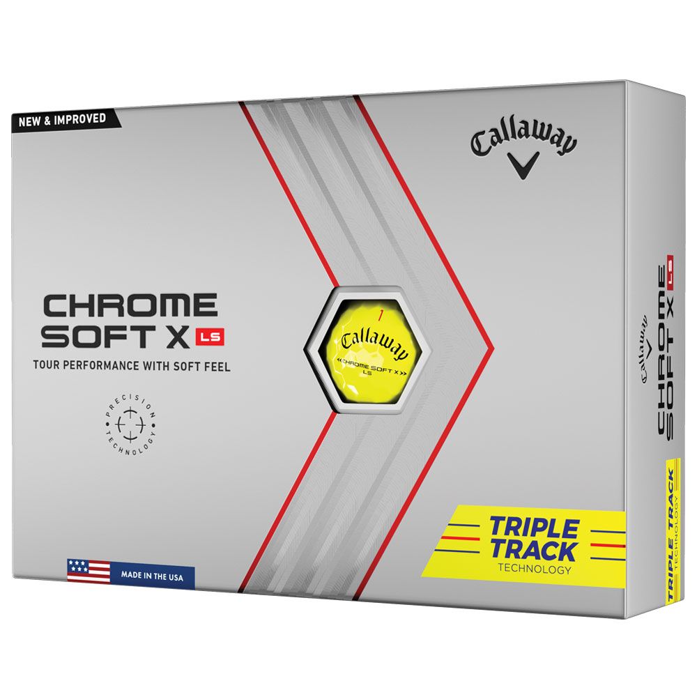 Callaway Chrome Soft X LS Triple Track 2022 Golf Balls - Yellow