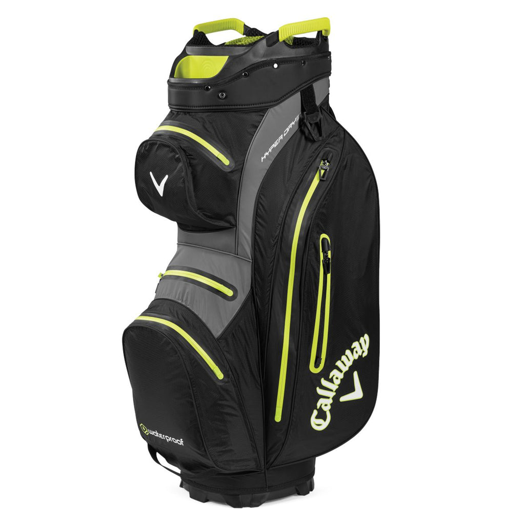 Callaway Hyperdry 15 Waterproof Golf Cart Bag - Black/Lime