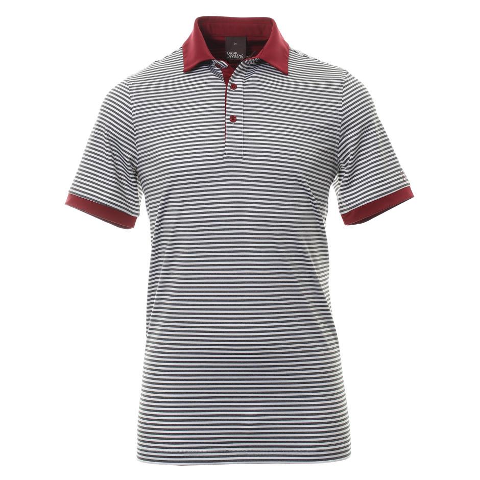 Oscar Jacobson Chester Golf T-Shirt - White/Red