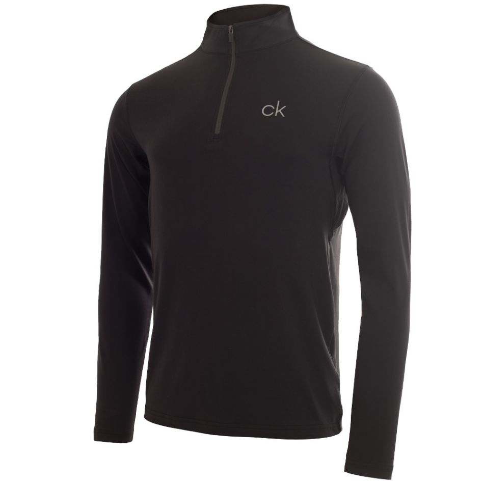 Calvin Klein Newport Half-Zip Golf Pullover - Black