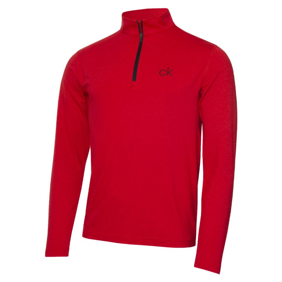 Calvin Klein Newport Half-Zip Golf Pullover - Red