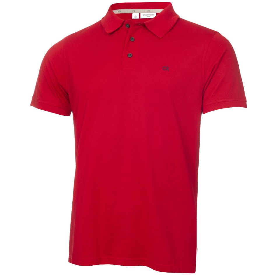 Calvin Klein Planet Polo Golf Shirt - Red