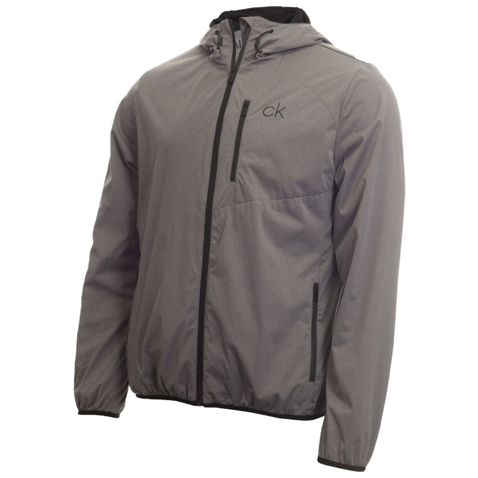 Calvin Klein Ultron Hooded Golf Jacket - Grey