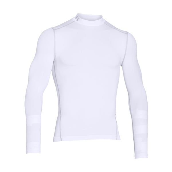 Under Armour Coldgear Thermal Mock Golf Base Layer - White - Andrew Morris  Golf