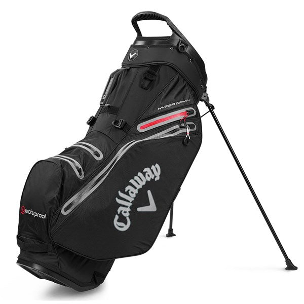 Callaway HyperDry 14 Golf Waterproof Stand Bag - Black/Charcoal/Red
