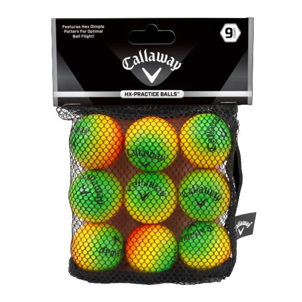 Callaway HX Practice Golf Balls - Multi-Coloured - 9 Pack