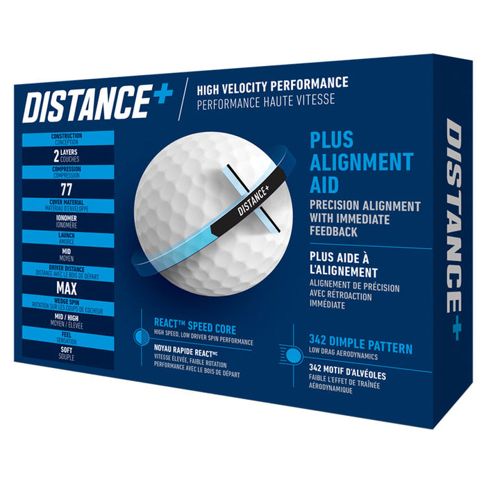 Taylormade Distance+ Golf Balls - White