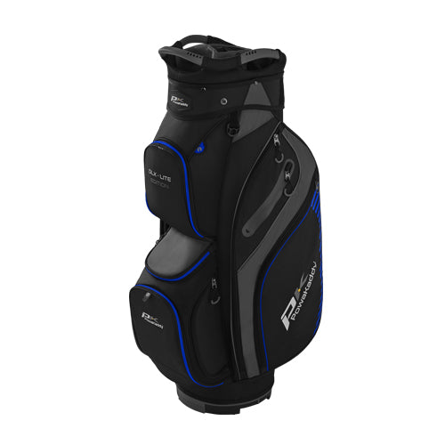 Powakaddy DLX-Lite Golf Cart Bag - Black/Titanium/Blue