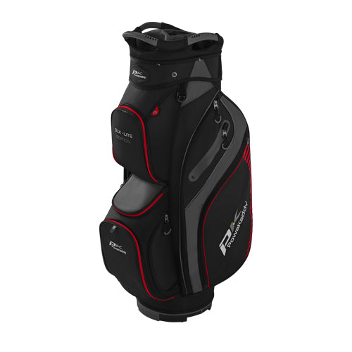 Powakaddy DLX-Lite Golf Cart Bag - Black/Titanium/Red