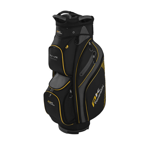 Powakaddy DLX-Lite Golf Cart Bag - Black/Titanium/Yellow