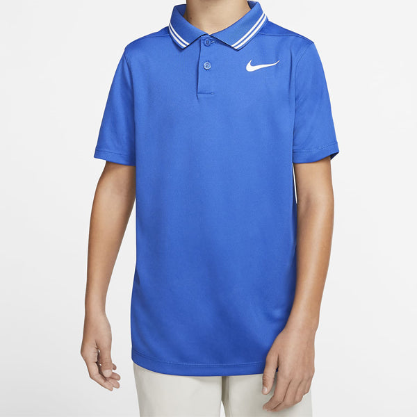 Nike Dri Fit Victory Junior Golf Polo Shirt Blue