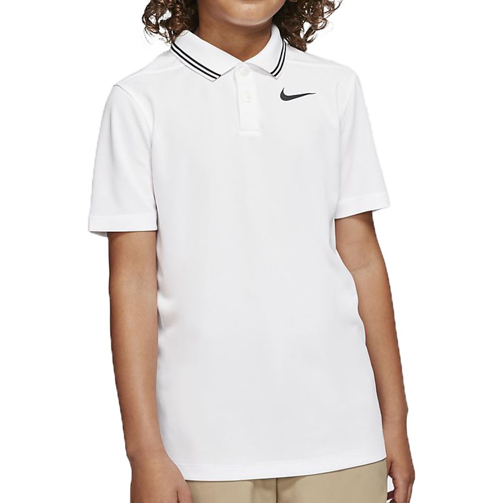 Nike Victory Junior Golf Polo Shirt - White - Andrew Morris Golf