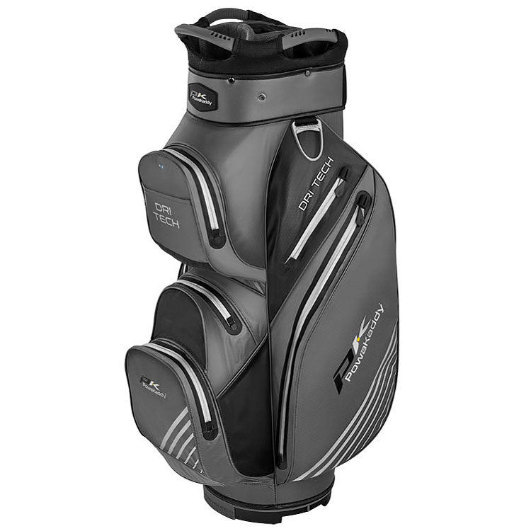 Powakaddy Dri-Tech Golf Cart Bag - Black/Grey/Silver